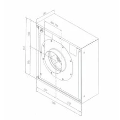 Gemini 100 X 70cm Ceiling Hood With External Motor -Home Chef Shop 49134484 3