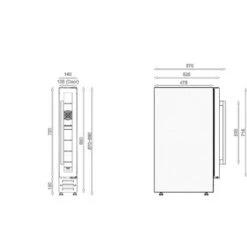 Edesa ART29638 15cm Black Glass Wine Cooler -Home Chef Shop 49734868 3