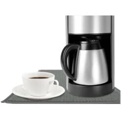 No Name Non-slip Mat For Coffee Maker - Venteo - Grey/Turquoise Blue - Adult - Ultra Absorbent And Machine Washable - Dimension 26x42cm -Home Chef Shop 50410839 3 1