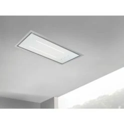 ViandPro - Aria Flush Fit Ceiling Hood 90 X 30 Black - White Glass / Stainless Steel