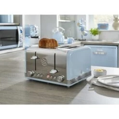 Swan 4 Slice Retro Blue Toaster -Home Chef Shop 53434755 3