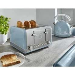 Swan 4 Slice Retro Blue Toaster -Home Chef Shop 53434755 5