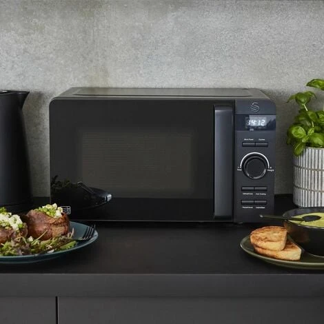 Swan Stealth 20L LED Matt Black Microwave 3 Swan Stealth 20L LED Matt Black Microwave - Image 3