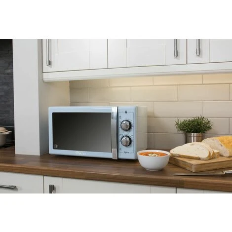 Swan Retro 25L 900W Manual Microwave Blue 5 Swan Retro 25L 900W Manual Microwave Blue - Image 5