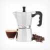 VonShef 6 Cup/300ml Italian Espresso Coffee Maker Moka Stove Top Macchinetta Includes A Replacement Gasket And Filter