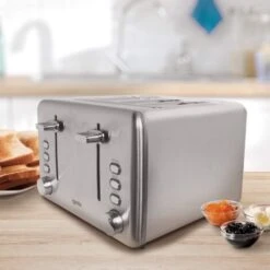 Igenix 4 Slice Toaster, Reheat Function, Slide Out Crumb Tray, Stainless Steel - IG3204 -Home Chef Shop 58393251 4