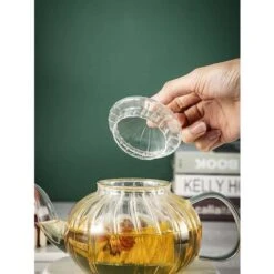 Glass Teapot With Infuser Pumpkin Design(600ml Pumpkin Teapot) -Home Chef Shop 60700270 3