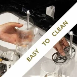 French Press Coffee Maker, Cafetiere Coffee Plunger 350ml 12oz 1-2 Cup, Small Tea Press Borosilicate Glass With Bamboo Handle -Home Chef Shop 60700376 4