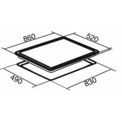 SIA CERH90BL 90cm Black 5 Zone Frameless Touch Control Electric Ceramic Hob -Home Chef Shop 65334518 4