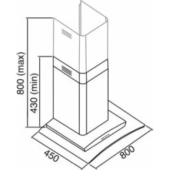 SIA CGH80SS 80cm Stainless Steel Curved Glass Cooker Hood Extractor Fan -Home Chef Shop 65334522 4
