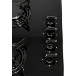 SIA GHG612BL 60cm Black 4 Burner Gas On Glass Hob With Enamel Pan Stands & FFD -Home Chef Shop 65334540 5