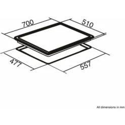 SIA GHG713BL 70cm Black 5 Burner Gas On Glass Hob With Enamel Pan Stands & FFD -Home Chef Shop 65334544 4