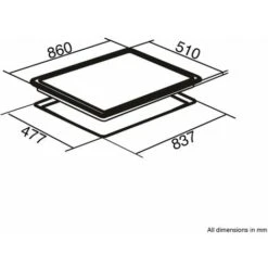 SIA GHG902BL 90cm Black 5 Burner Gas On Glass Hob With Cast Iron Pan Stands -Home Chef Shop 65334555 4