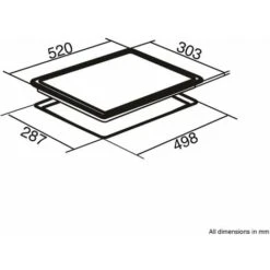 SIA GHG301BL 30cm Black 2 Burner Gas On Glass Domino Hob & Cast Iron Stands -Home Chef Shop 65334565 4