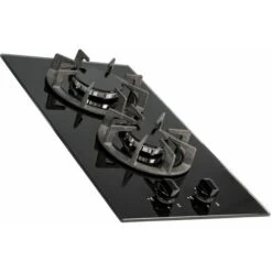 SIA BGH30BL 30cm Black Gas On Glass Domino Hob Cast Iron Supports LPG Kit -Home Chef Shop 65334642 5