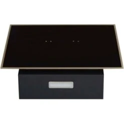 60cm Black / Gold Cooker Hood Kitchen Extractor Fan, Angled Design - SIA AHC60BL -Home Chef Shop 65334643 4