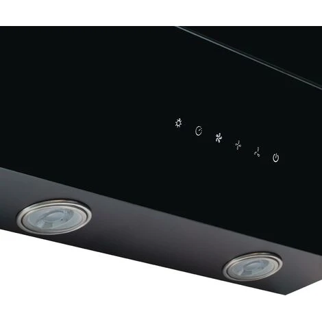 60cm Black Angled Cooker Hood With Sliding Glass Panel - SIA AGTC60BL 4 60cm Black Angled Cooker Hood With Sliding Glass Panel - SIA AGTC60BL - Image 4