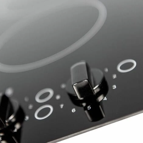 SIA CERH30BL 30cm 2 Burner Domino Ceramic Electric Hob In Black, Knob Control 3 SIA CERH30BL 30cm 2 Burner Domino Ceramic Electric Hob In Black, Knob Control - Image 3