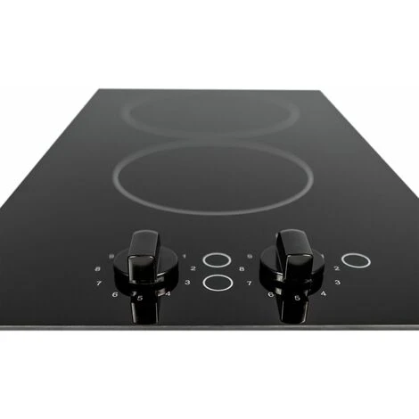 SIA CERH30BL 30cm 2 Burner Domino Ceramic Electric Hob In Black, Knob Control 5 SIA CERH30BL 30cm 2 Burner Domino Ceramic Electric Hob In Black, Knob Control - Image 5