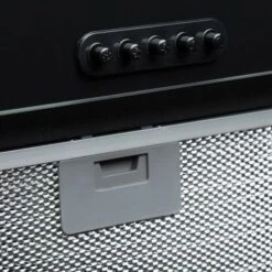SIA UCG52BL 52cm Black Glass Built In Under Canopy Kitchen Cupboard Cooker Hood -Home Chef Shop 65334756 3