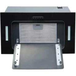 SIA UCG52BL 52cm Black Glass Built In Under Canopy Kitchen Cupboard Cooker Hood -Home Chef Shop 65334756 5