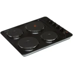 SIA PHP601BL 60cm Black 4 Zone Electric Solid Plate Easy Clean Side Control Hob -Home Chef Shop 65334795 5