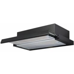 SIA TSH60BL 60cm Black Telescopic Integrated Cooker Hood Kitchen Extractor Fan