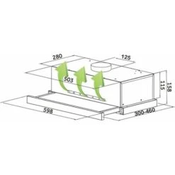 SIA TSH60BL 60cm Black Telescopic Integrated Cooker Hood Kitchen Extractor Fan -Home Chef Shop 65334809 4