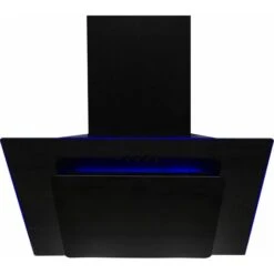 SIA AGE91BL 90cm Black 3 Colour LED Edge Lit Angled Glass Cooker Hood Extractor -Home Chef Shop 65334819 5