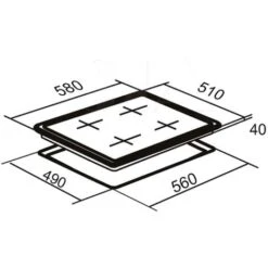 SIA CERH60BL 60cm 4 Zone Touch Control Electric Ceramic Hob In Black -Home Chef Shop 65334825 4