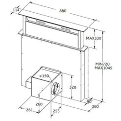 SIA DD90BL 90cm Black Touch Control Downdraft Kitchen Cooker Hood Extractor Fan -Home Chef Shop 65334840 5