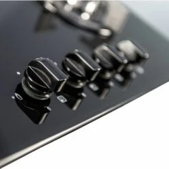 SIA GHG603BL 60cm Black 4 Burner Gas On Glass Hob With Cast Iron Pan Stands -Home Chef Shop 65334854 3