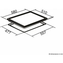SIA GHG603BL 60cm Black 4 Burner Gas On Glass Hob With Cast Iron Pan Stands -Home Chef Shop 65334854 4