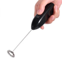 (Pack Of 2) 4 Colors Fashionable Hot Drinks Milk Coffee Frother Eggbeater Foamer Electric Mixer Stirrer (Black) -Home Chef Shop 66562403 5