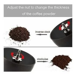 Manual Coffee Grinder, Premium Adjustable Ceramic Coffee Grinder, Black -Home Chef Shop 67260086 3
