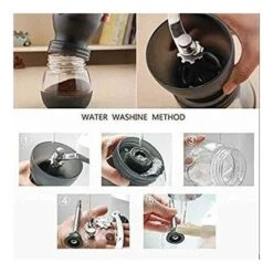 Manual Coffee Grinder, Premium Adjustable Ceramic Coffee Grinder, Black -Home Chef Shop 67260086 4