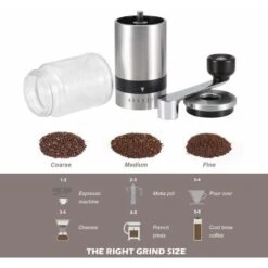 Manual Coffee Grinder With Adjustable Grind - Portable Fast Grinding, Multiple Settings For Coarseness, For Coffee Lovers -Home Chef Shop 67263291 3