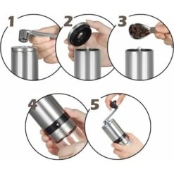 Manual Coffee Grinder With Adjustable Grind - Portable Fast Grinding, Multiple Settings For Coarseness, For Coffee Lovers -Home Chef Shop 67263291 4