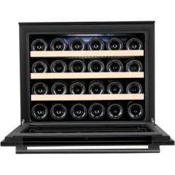 Edesa ART29647 60cm Built In Column Black Glass Wine Cooler -Home Chef Shop 67707158 3
