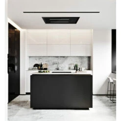 ViandPro - Aria Flush Fit Ceiling Hood 90 X 30 Black - Black Glass / Black Frame -Home Chef Shop 67718215 3
