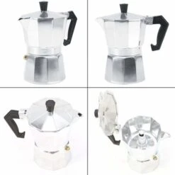 Moka Pot Machine Express Italian Coffee Maker Espresso Stainless Steel Kettle(450ML 9cups) -Home Chef Shop 68091257 5