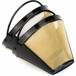 2 Pcs Reusable Coffee Filter Permanent Filter With Stainless Steel Mesh Filter Size 4 For 8-12 Cups Of Coffee Plastic Black 7 2 Pcs Reusable Coffee Filter Permanent Filter With Stainless Steel Mesh Filter Size 4 For 8-12 Cups Of Coffee Plastic Black -Home Chef Shop 68106290 3