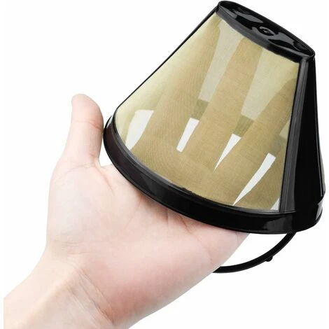 2 Pcs Reusable Coffee Filter Permanent Filter With Stainless Steel Mesh Filter Size 4 For 8-12 Cups Of Coffee Plastic Black 5 2 Pcs Reusable Coffee Filter Permanent Filter With Stainless Steel Mesh Filter Size 4 For 8-12 Cups Of Coffee Plastic Black - Image 5