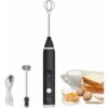 Electric Milk Frother, USB Rechargeable Milk Frother 2 In 1 Hand-held Battery-operated Milk Frother For Coffee, Latte, Cappuccino, Beating Eggs