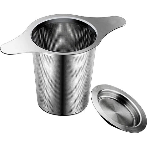 Extra Fine 18/8 Stainless Steel Tea Infuser Mesh Strainer With Large Capacity & Perfect Size Double Handles For Hanging On Teapots, Mugs, Cups To Steep Loose Leaf Tea And Coffee 1 Extra Fine 18/8 Stainless Steel Tea Infuser Mesh Strainer With Large Capacity & Perfect Size Double Handles For Hanging On Teapots, Mugs, Cups To Steep Loose Leaf Tea And Coffee