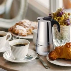 Italian Coffee Maker, Moka Coffee Maker In Stainless Steel Pressure Coffee Maker 200ml Large Capacity Compatible With Induction Hob With Ergonomic Handle 9 Italian Coffee Maker, Moka Coffee Maker In Stainless Steel Pressure Coffee Maker 200ml Large Capacity Compatible With Induction Hob With Ergonomic Handle -Home Chef Shop 68261461 5
