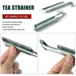 Stainless Steel Tea Diffuser, Hanging Cup Type Tea Making Tool Tea Leak For Loose Tea, Rose, Coffee, Spices, Long Handled Tea Filter Pipe (4 Pieces)， -Home Chef Shop 69019577 5