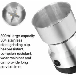 Multipurpose Electric Coffee Bean Grinding Tool Stainless Steel Milling Machine For Seeds Spices Herbs Nuts,EU Plug - EU Plug -Home Chef Shop 69293016 3