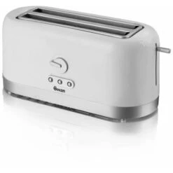 Swan 4 Slice LongSlot White Toaster