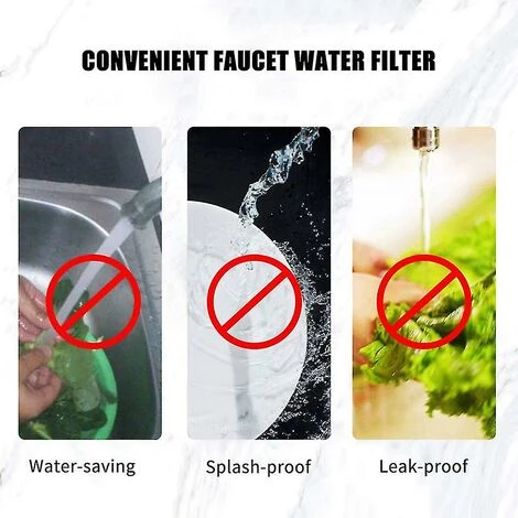 Faucet Water Filter Purifier Kitchen Faucet Filtration Activated Carbon Removes Chlorine Fluoride Heavy Metals Hard Water Softener 3 Faucet Water Filter Purifier Kitchen Faucet Filtration Activated Carbon Removes Chlorine Fluoride Heavy Metals Hard Water Softener - Image 3